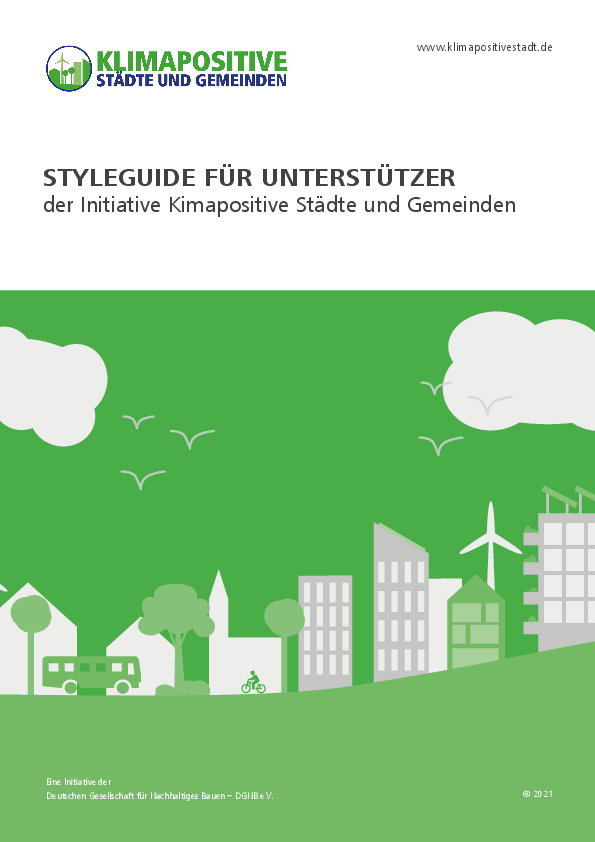 DGNB Styleguide für Unterstützer der Initiative Klimapositive Städte und Gemeinden