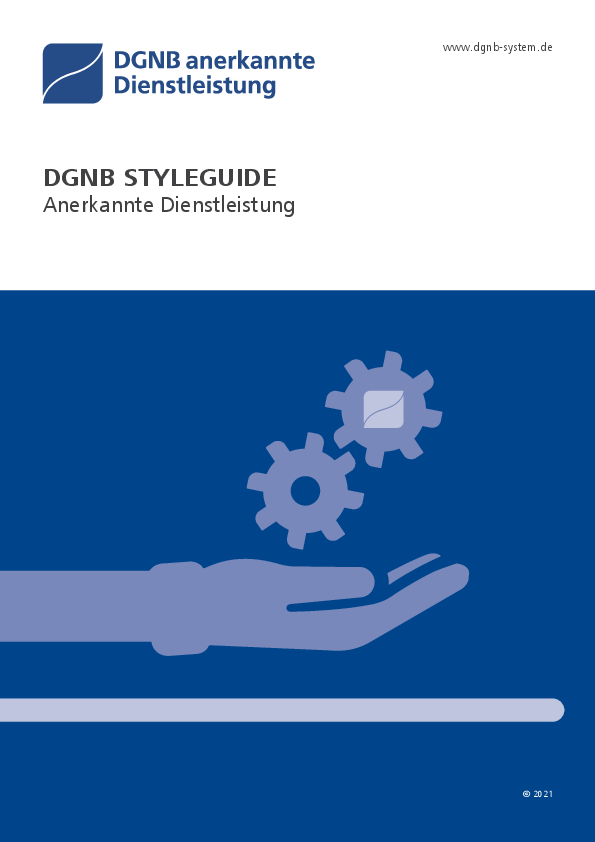 DGNB Styleguide zur anerkannten Dienstleistung